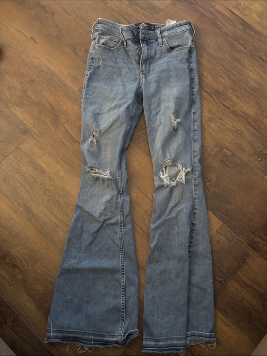 Hollister Denim - Hollister Light Blue Distressed Flare Jeans